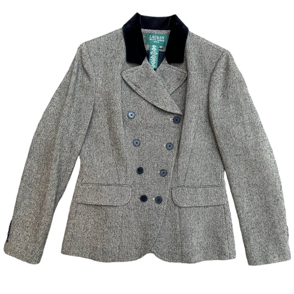 Lauren Ralph Lauren Wool Riding Jacket Velvet Tweed E… - Gem